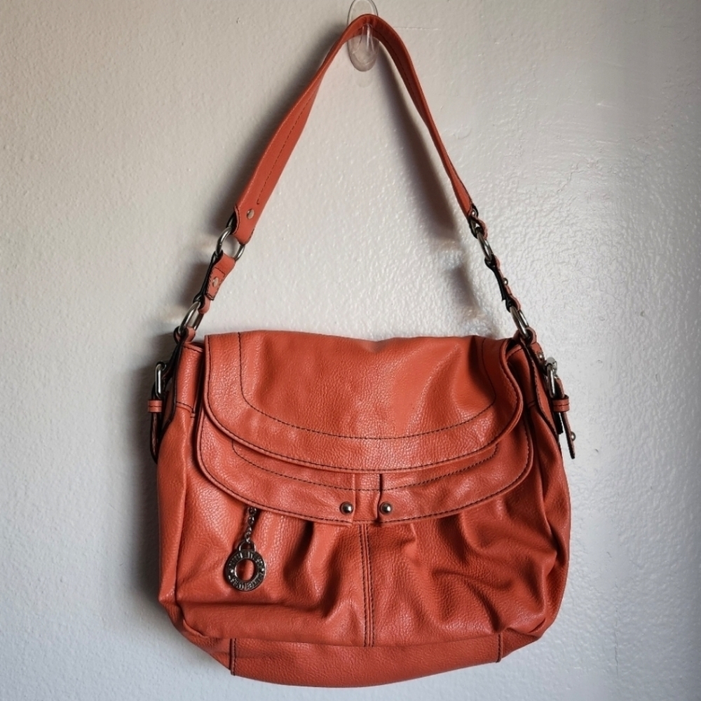 Nine West Y2K Orange Shoulder Bag Faux Leather Purse NWOT
